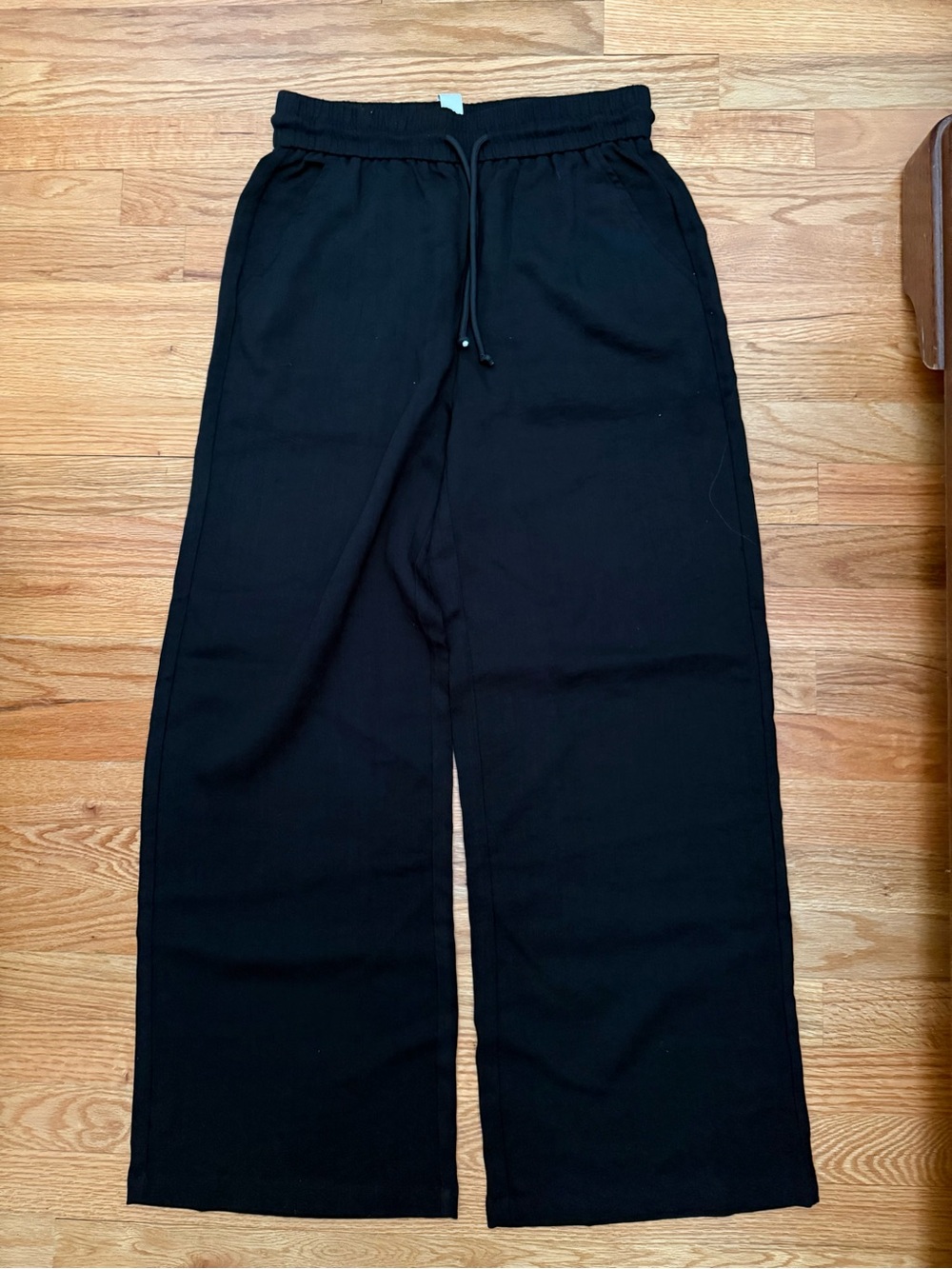 Halara Black Wide-Leg Drawstring Pants